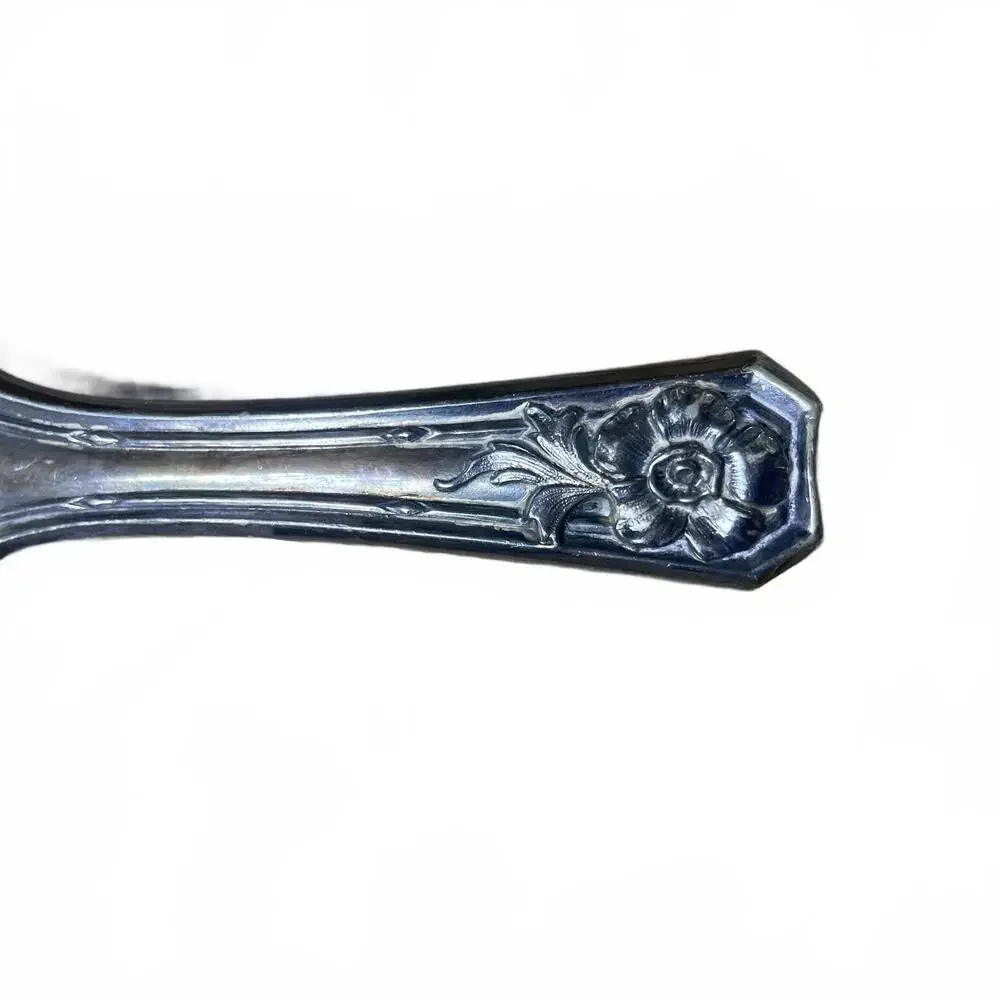 Antique Art Nouveau Silver Plated Repousse Hand Mirror